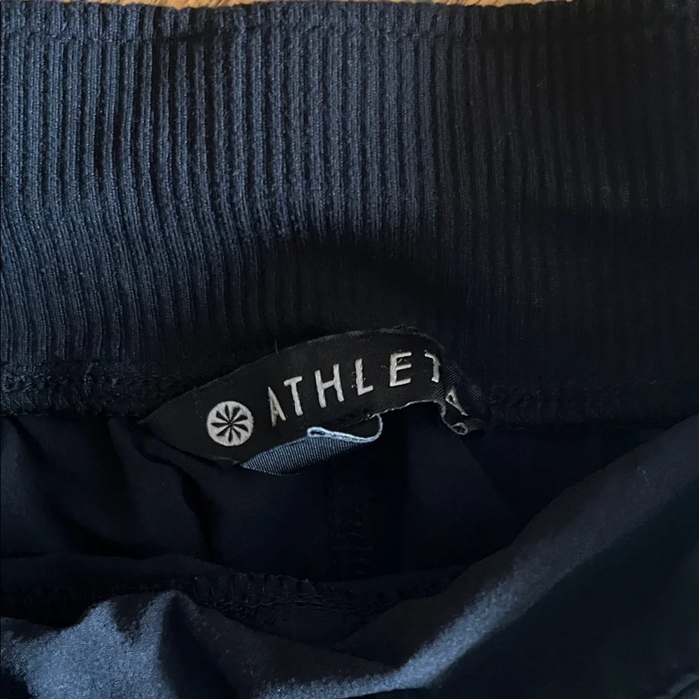 Athleta Black Athletic Shorts with White Trim